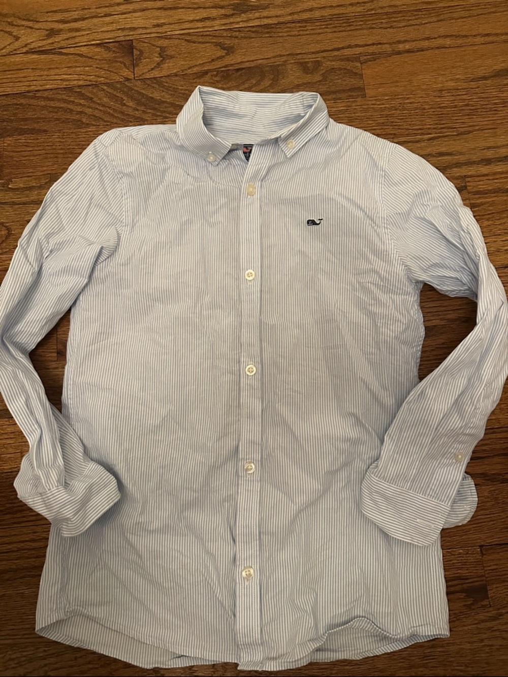 Vineyard Vines Light Blue & White Striped Button-Down Shirt